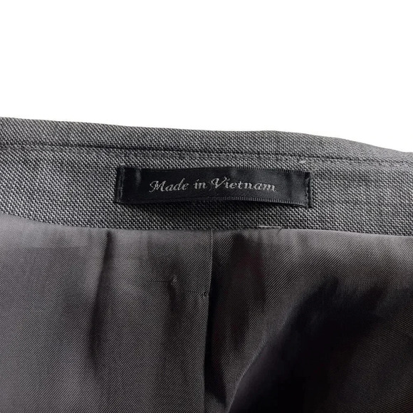 Chaps Men's 44L Suit Jacket Gray Wool 2 Button - Picture 7 of 13